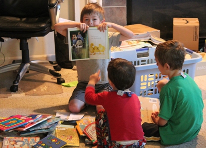 family reading homeschoolbytes